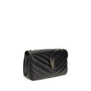 Saint Laurent Black Quilted LouLou Calf Leather Shoulder Bag