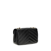 Saint Laurent Black Quilted LouLou Calf Leather Shoulder Bag