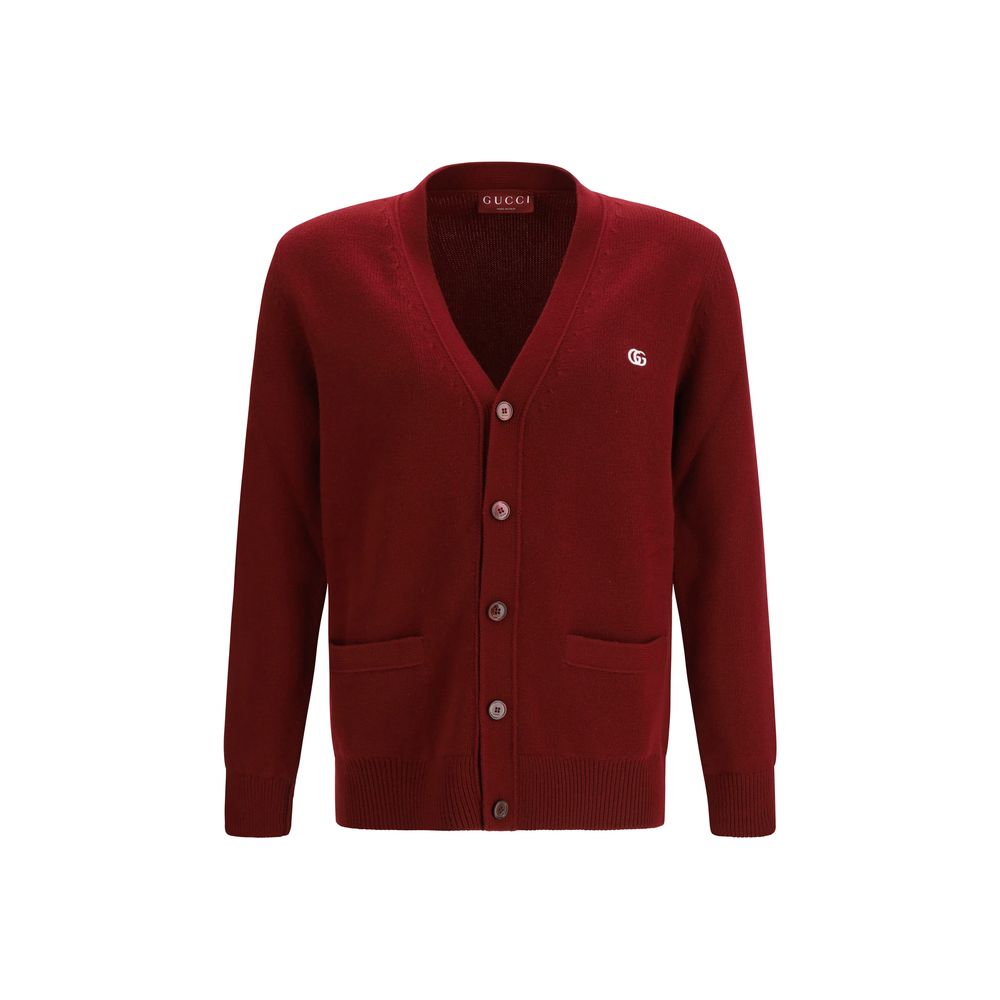 Gucci Bordeaux Wool Cashmere Cardigan