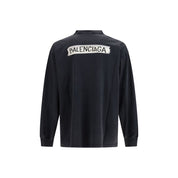 Balenciaga Black Masking Tape Cotton Sweatshirt