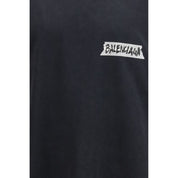 Balenciaga Black Masking Tape Cotton Sweatshirt