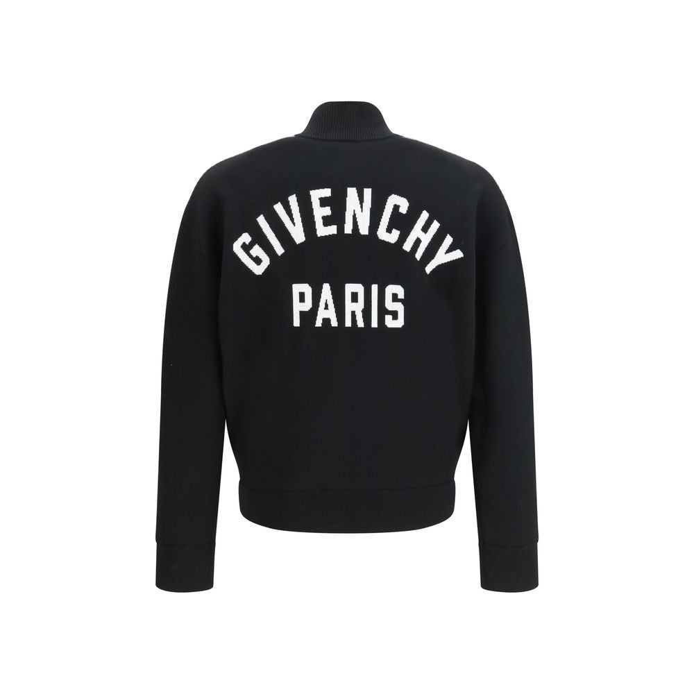 Givenchy Black Wool-Blend Cardigan