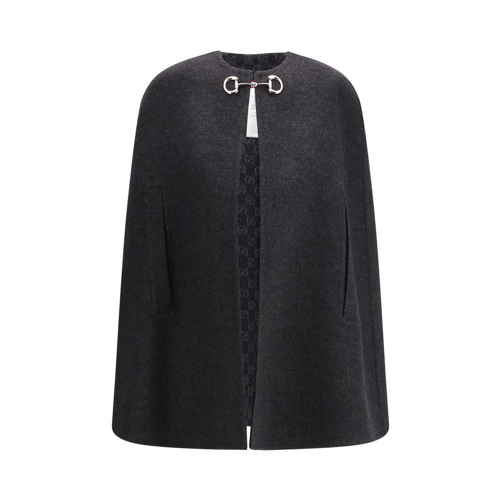 Gucci Gray Wool Cape