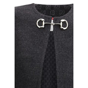 Gucci Gray Wool Cape