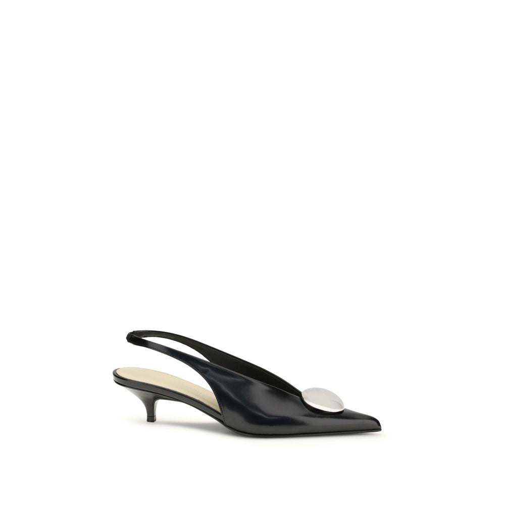 Proenza Schouler Black Calf Leather High Heel Pumps