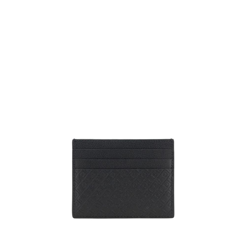 Ferragamo Black Calf Leather Card Holder