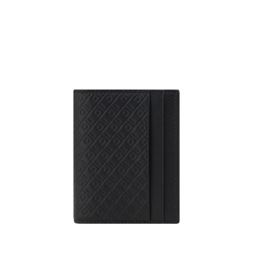 Ferragamo Black Calf Leather Card Holder