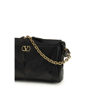 Valentino Garavani Black Calf Leather Shoulder Bag