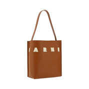 Marni Brown Calf Leather Shoulder Bag