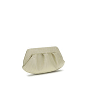 THEMOIRè White Vegan Leather Baguette Clutch Bag