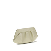 THEMOIRè White Vegan Leather Baguette Clutch Bag