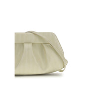 THEMOIRè White Vegan Leather Baguette Clutch Bag