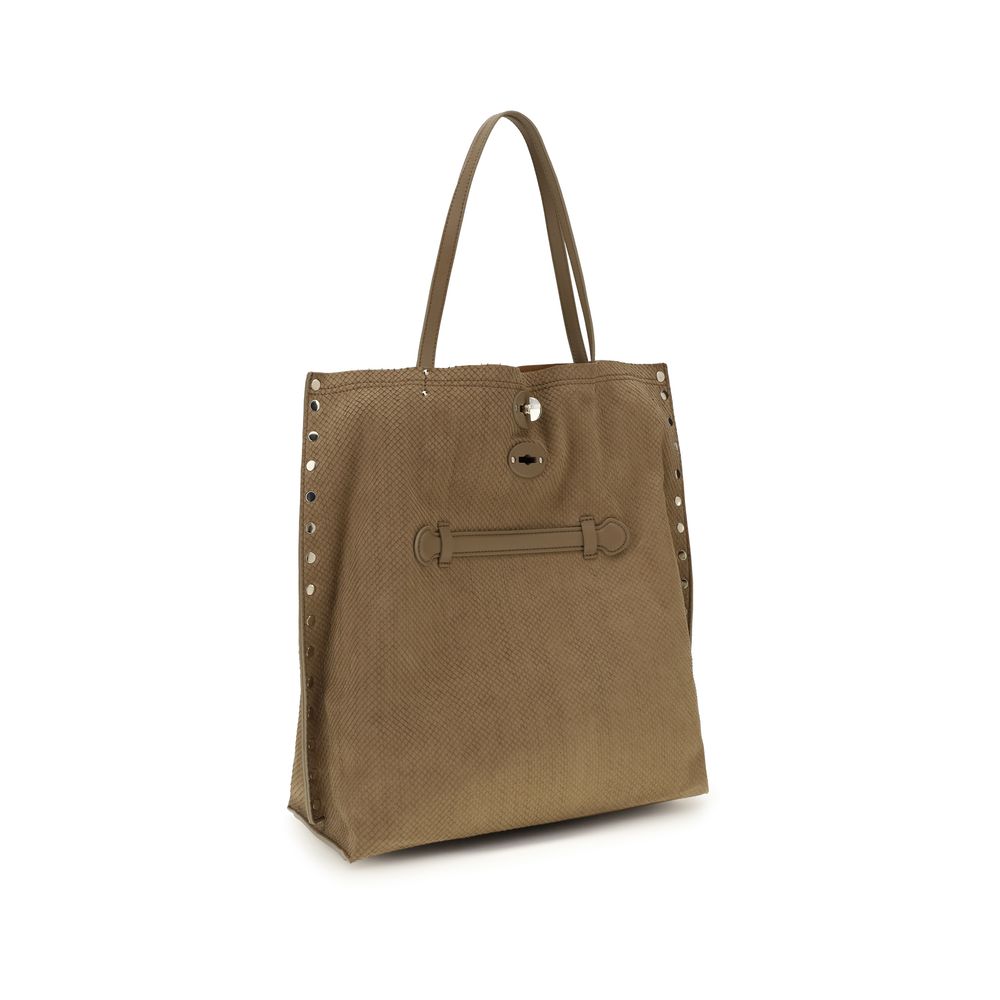 Zanellato Beige Calf Leather Tote Bag
