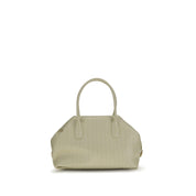 THEMOIRè Cream Polyurethane Shoulder Bag