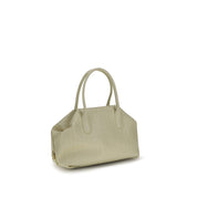 THEMOIRè Cream Polyurethane Shoulder Bag