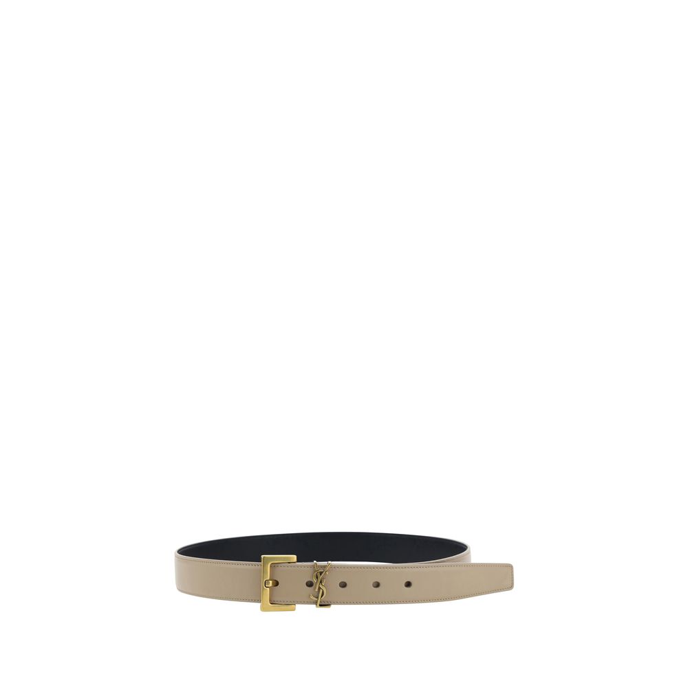 Saint Laurent Brown Calf Leather Regular Belt