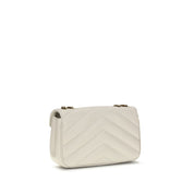 Saint Laurent Cream Lambskin Shoulder Bag