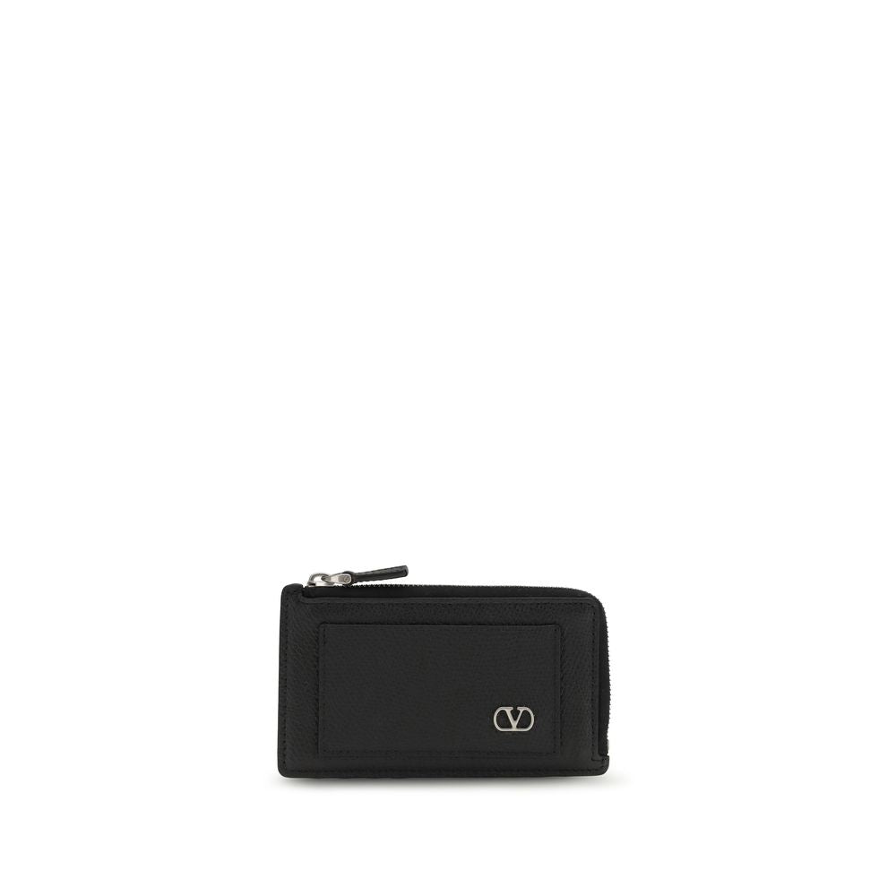 Valentino Garavani Black Calf Leather Wallet