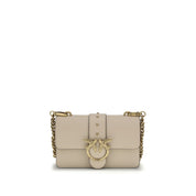 PINKO Beige Calf Leather Shoulder Bag