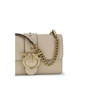 PINKO Beige Calf Leather Shoulder Bag