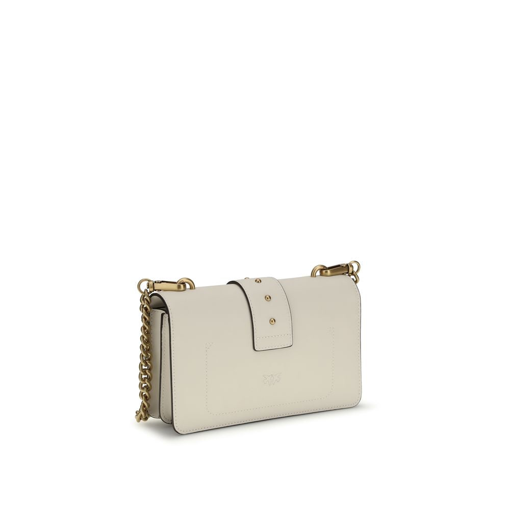 PINKO Beige Calf Leather Shoulder Bag