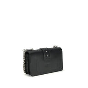 PINKO Black Calf Leather Shoulder Bag