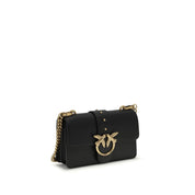 PINKO Black Calf Leather Shoulder Bag