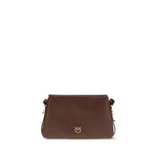 PINKO Brown Calf Leather Shoulder Bag