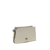 PINKO White Calf Leather Shoulder Bag