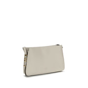 PINKO White Calf Leather Shoulder Bag