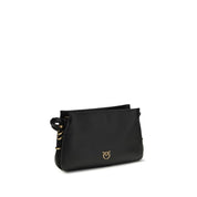 PINKO Black Calf Leather Shoulder Bag