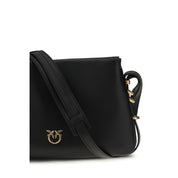 PINKO Black Calf Leather Shoulder Bag