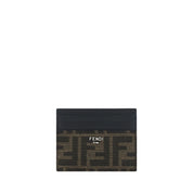 Fendi Brown Calf Leather Card Holder