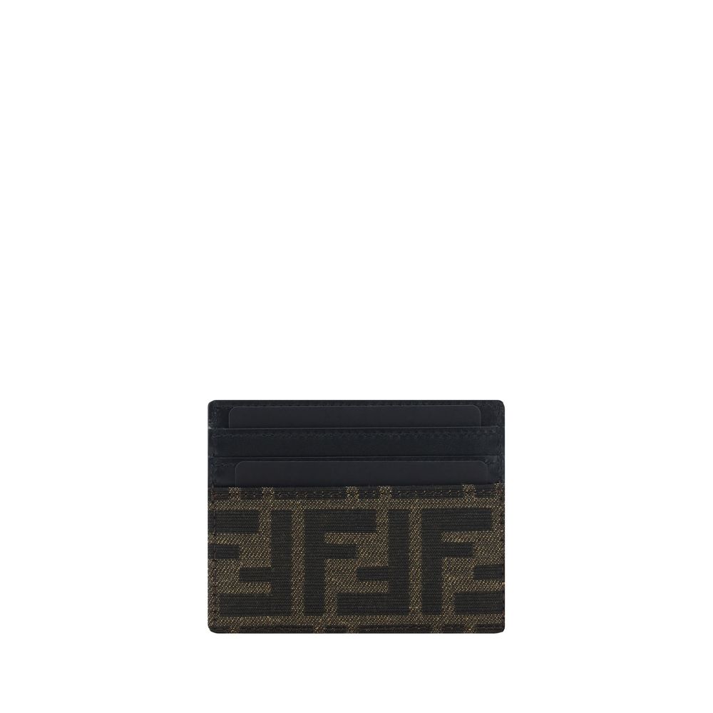 Fendi Brown Calf Leather Card Holder