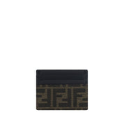 Fendi Brown Calf Leather Card Holder