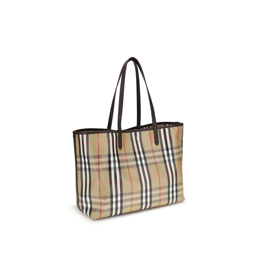 Burberry Multicolor Cotton Medium Highlands Tote Bag