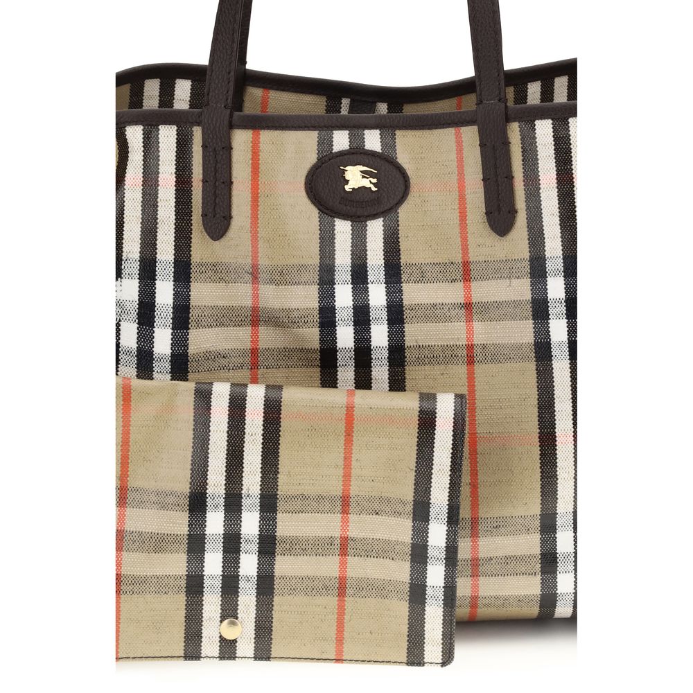 Burberry Multicolor Cotton Medium Highlands Tote Bag
