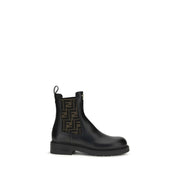 Fendi Black Calf Leather Ankle Boots