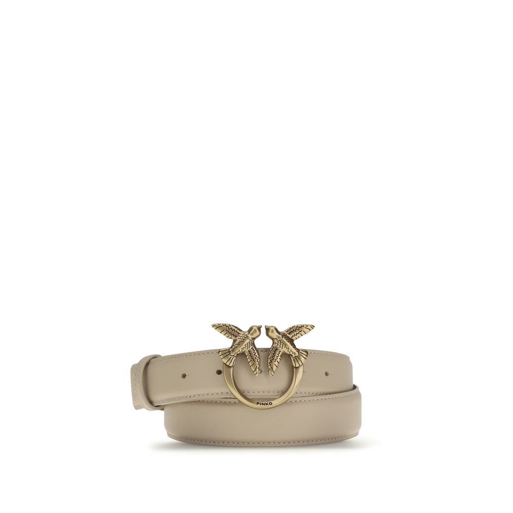 PINKO Beige Calf Leather Belt
