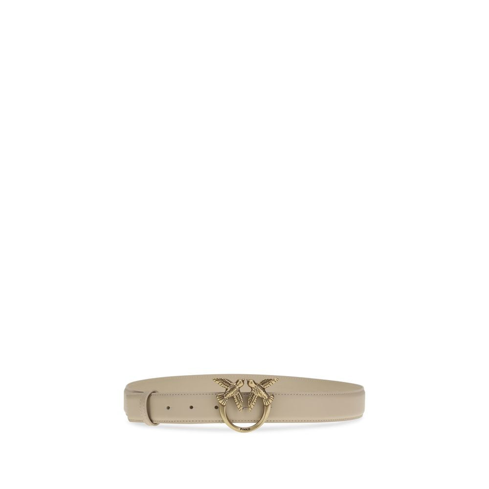 PINKO Beige Calf Leather Belt