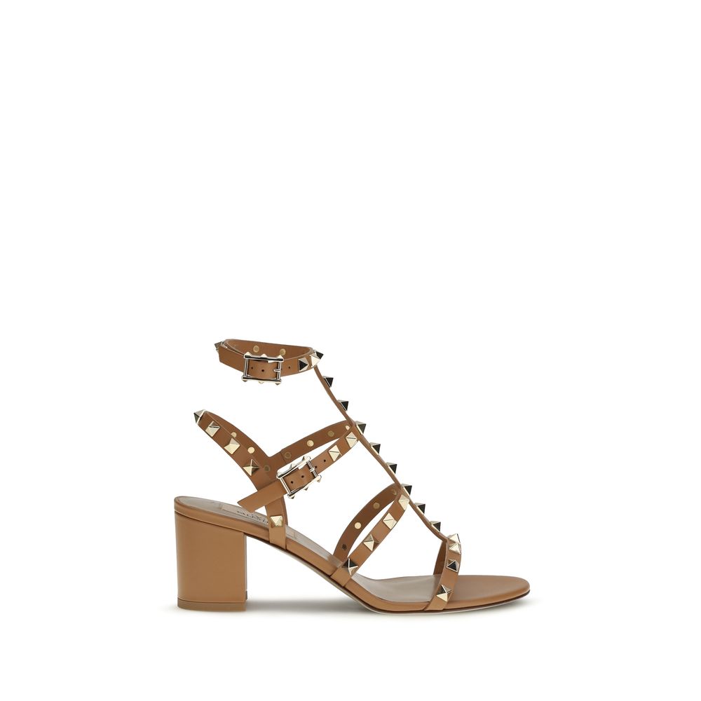 Valentino Garavani Beige Calf Leather Sandals