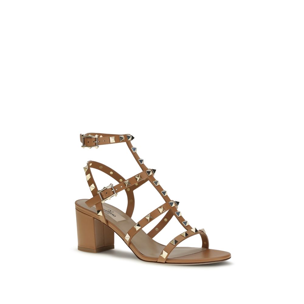 Valentino Garavani Beige Calf Leather Sandals