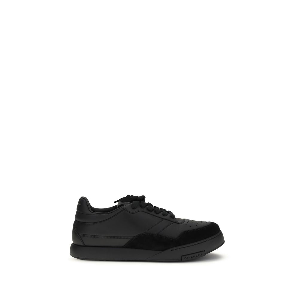 Givenchy Black Calf Leather Low Top Sneakers