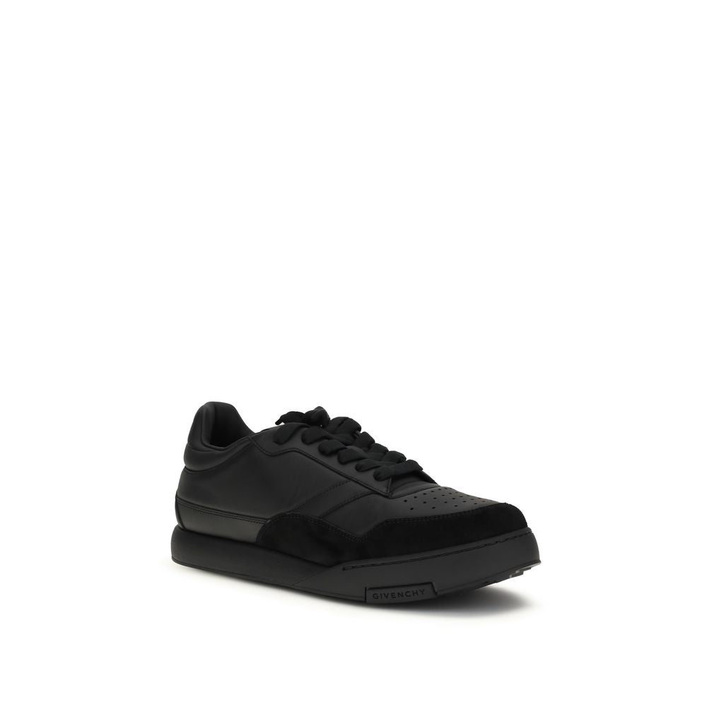 Givenchy Black Calf Leather Low Top Sneakers
