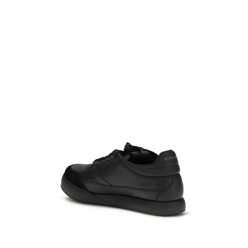 Givenchy Black Calf Leather Low Top Sneakers