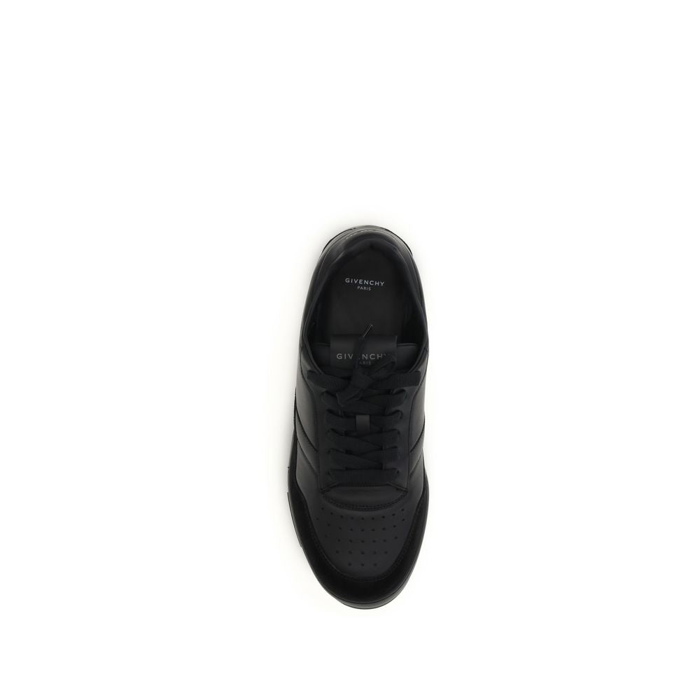 Givenchy Black Calf Leather Low Top Sneakers