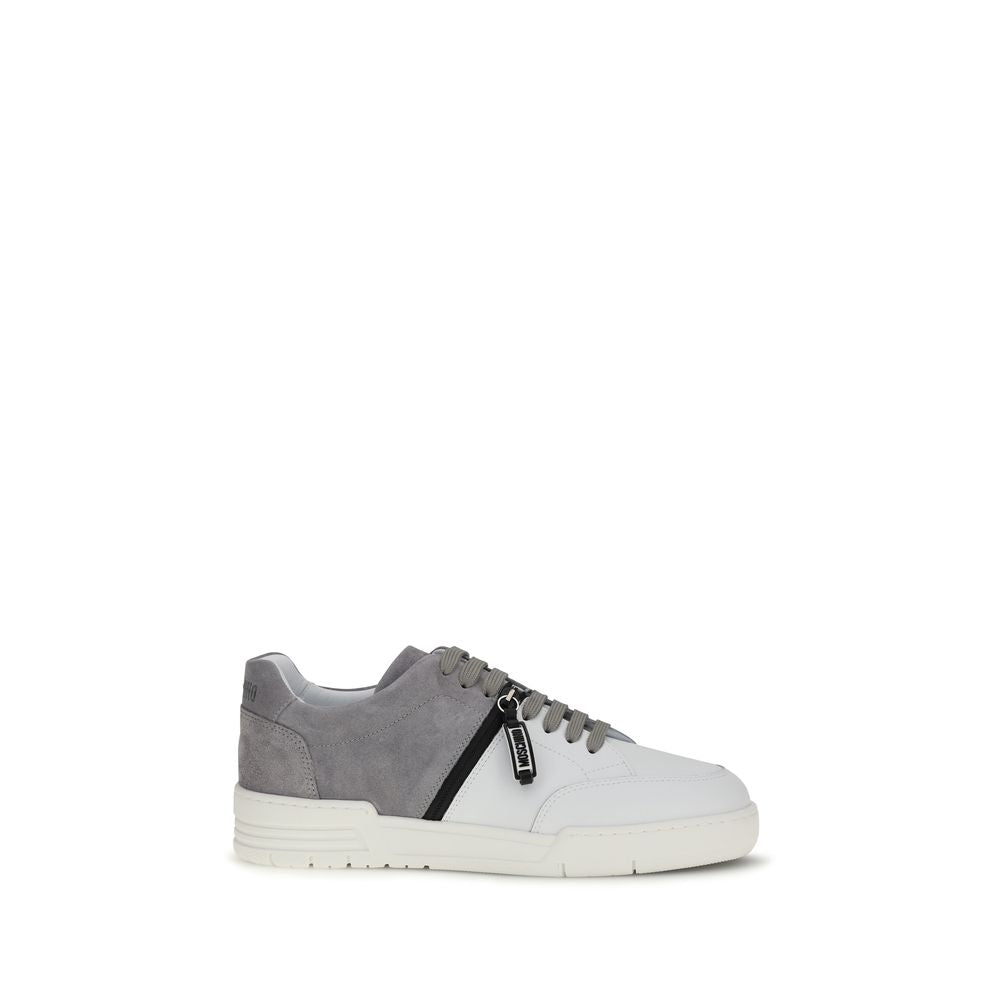 Moschino Multicolor Calf Leather Low Top Sneakers