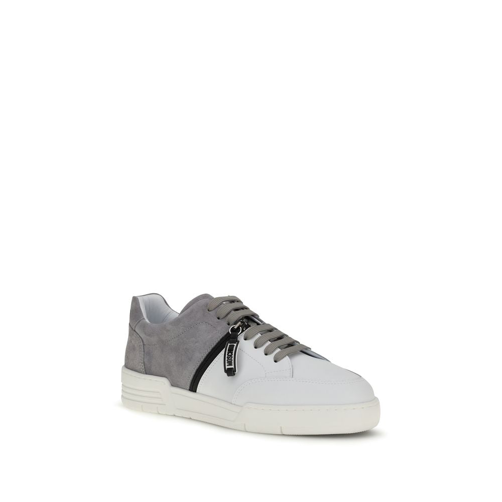 Moschino Multicolor Calf Leather Low Top Sneakers