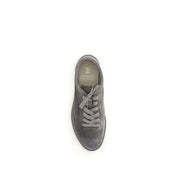 Brunello Cucinelli Gray Calf Leather Low Top Sneakers