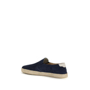 Brunello Cucinelli Blue Calf Leather Espadrilles